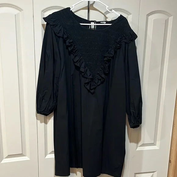 h&m black babydoll dress Black Bubble Sleeve Babydoll Dress main image 0